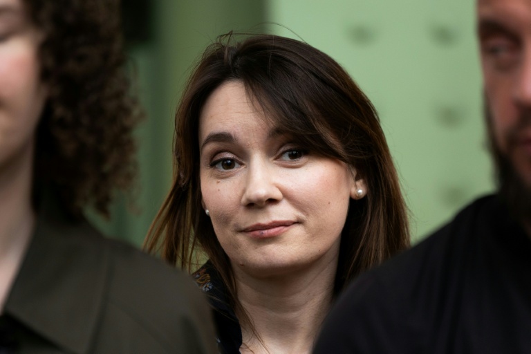 Ancienne patronne de la chaîne russe RT en France et chroniqueuse dans les médias de la galaxie Bolloré, dont CNews, Xenia Fedorova au Festival du Livre à Paris le 12 avril 2025