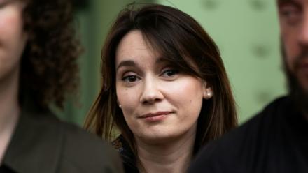 Ancienne patronne de la chaîne russe RT en France et chroniqueuse dans les médias de la galaxie Bolloré, dont CNews, Xenia Fedorova au Festival du Livre à Paris le 12 avril 2025