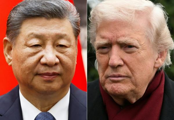 Cette combinaison de photos réalisée le 24 novembre 2025 montre le président chinois Xi Jinping (à gauche) à Pékin le 12 novembre 2025, et le président américain Donald Trump (à droite) à Washington le 22 novembre 2025