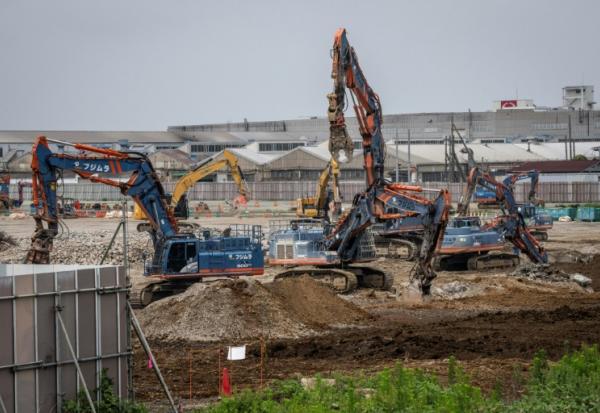 Le chantier d'un centre de données à Hino, dans la préfecture de Tokyo, au Japon, le 30 juin 2026