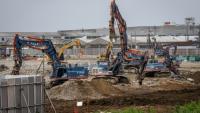 Le chantier d'un centre de données à Hino, dans la préfecture de Tokyo, au Japon, le 30 juin 2026
