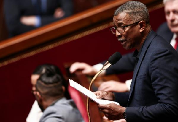 Le député de Guyane Jean-Victor Castor à l'Assemblée nationale, le 26 mars 2025 à Paris