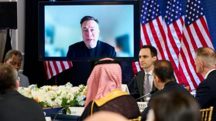 Elon Musk lors de son intervention à une réunion du G20, à Chapel Hill, en Caroline du Nord, le 1er septembre 2026