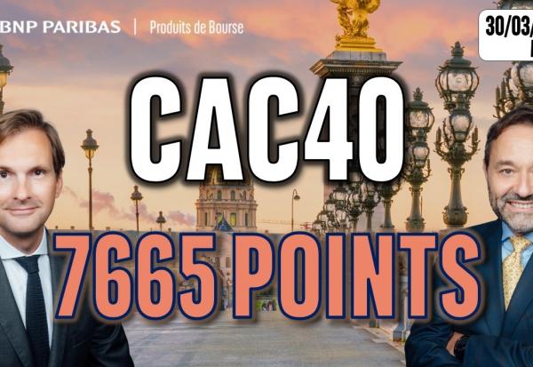 CAC 40 : sur son support à 7665 points - 100 % Marchés - 30/03/2026 - M