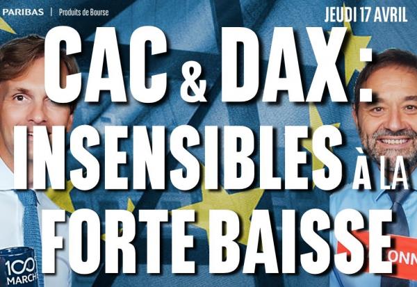 CAC40 et DAX insensibles à la forte baisse US - 100% Marchés