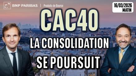 CAC40 : La consolidation se poursuit - 100 % Marchés - 16/03/2026 - M