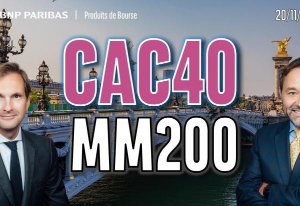 CAC40 : MM200 en soutien - 100 % Marchés - 21/11/2025 - M