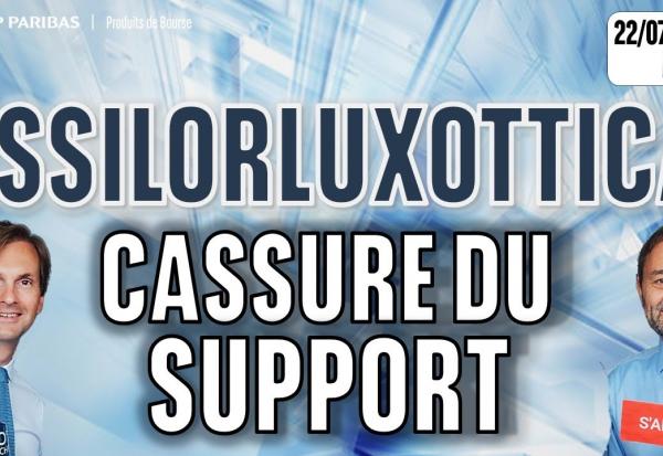 ESSILORLUXOTTICA : Cassure du support  - 100 % Marchés - 22m
