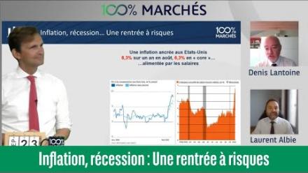 Inflation, récession : Une rentrée à risques - 100% Marchés - 23/09/22 avec Denis Lantoine