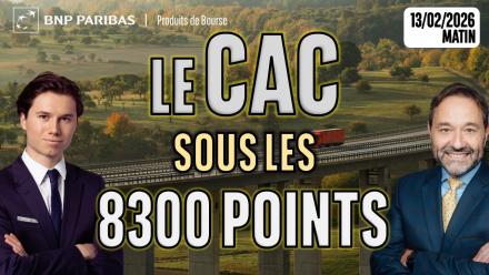 Le CAC repasse sous les 8300 points - 100 % Marchés - 13/02/2026 - M