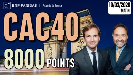 Le CAC reprend les 8000 points - 100% Marchés -10/03/2026 - M