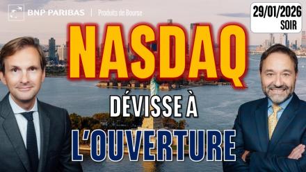 Le nasdaq100 dévisse à l’ouverture - 100 % Marchés - 29/01/2026 - S