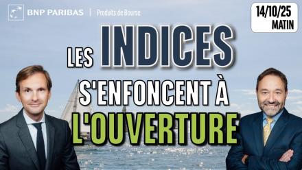 Les INDICES S'ENFONCENT à l'ouverture  - 100 % Marchés - 14/10/2025 - M