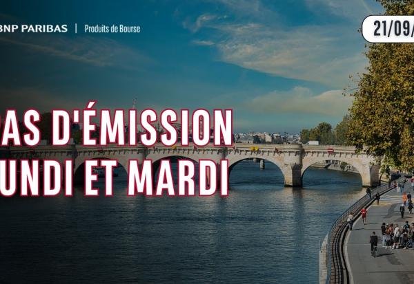 Pas d'émissions Lundi et Mardi !