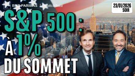 S&P500 : à un 1% du sommet ! - 100 % Marchés - 23/01/2026 - S