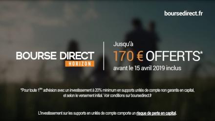 L'assurance vie autrement avec Bourse Direct : jusqu'à 170 € offerts*