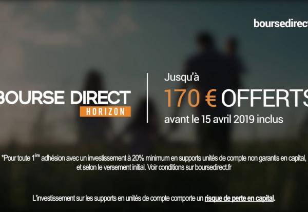 L'assurance vie autrement avec Bourse Direct : jusqu'à 170 € offerts*