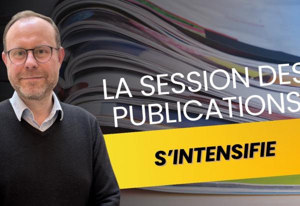 La saison des publications s’intensifie !