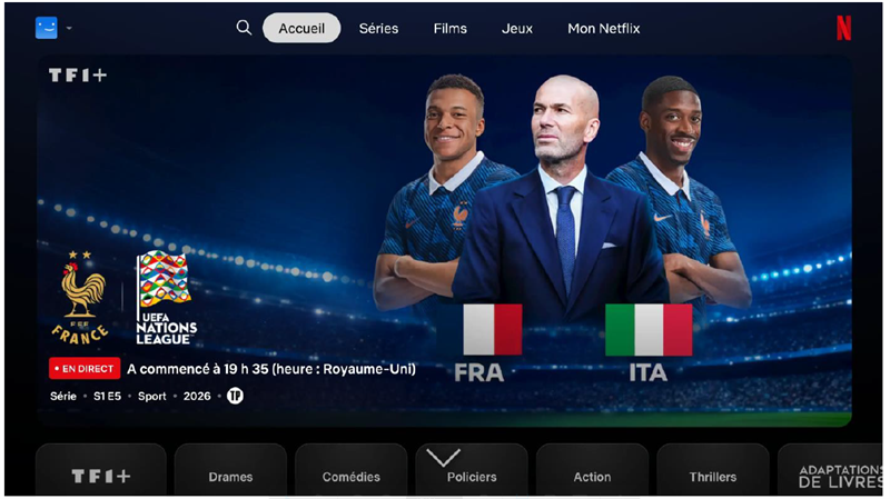 Solide démarrage pour TF1+ sur Netflix