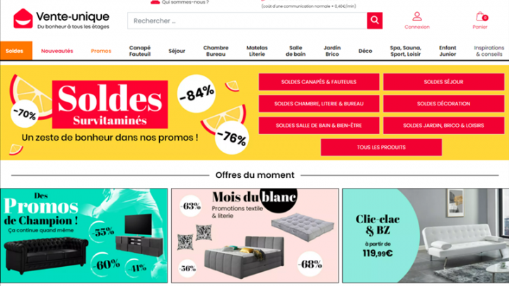 Vente-unique.com : grimpe après un bon début d'exercice