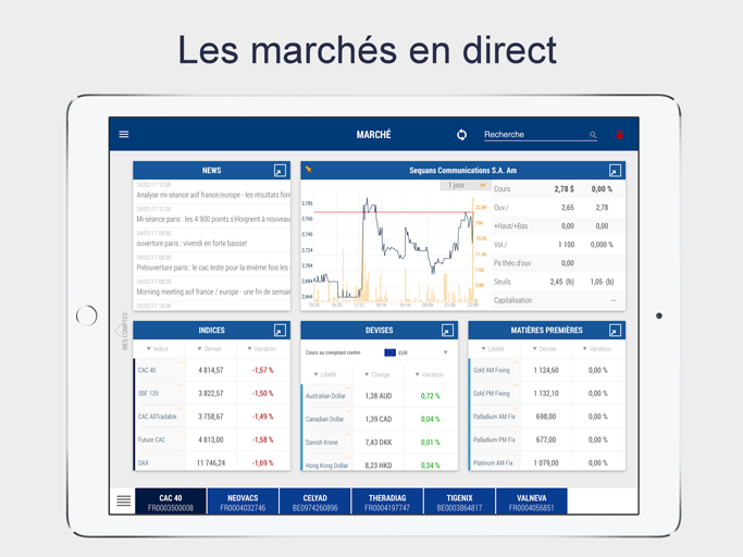 L'Application Bourse pour smartphones et tablettes - Bourse Direct